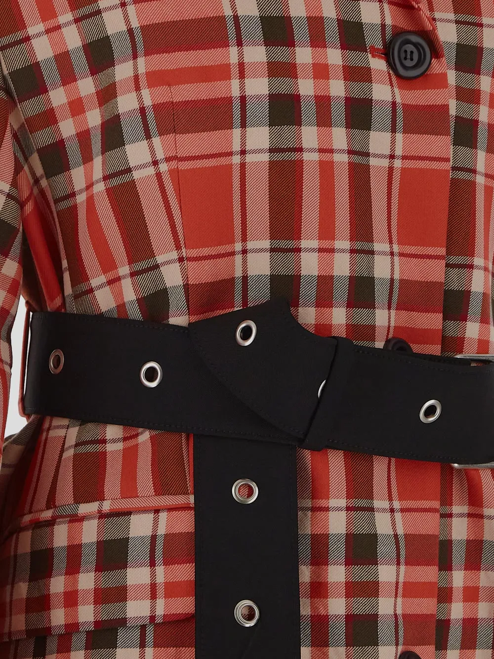 Acne Studios Checked Belted Coat