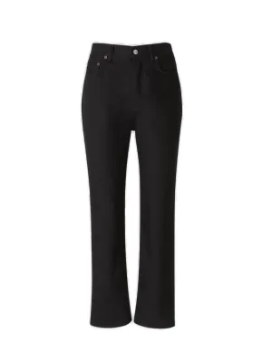 Acne Studios Logo Patch Straight Leg Jeans