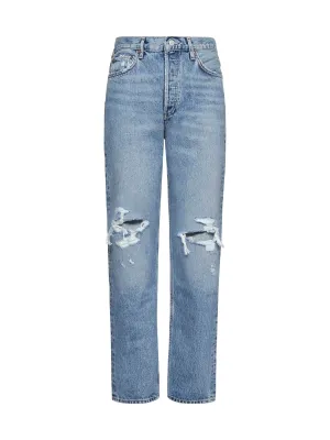 AGOLDE Distressed Straight-Leg Jeans