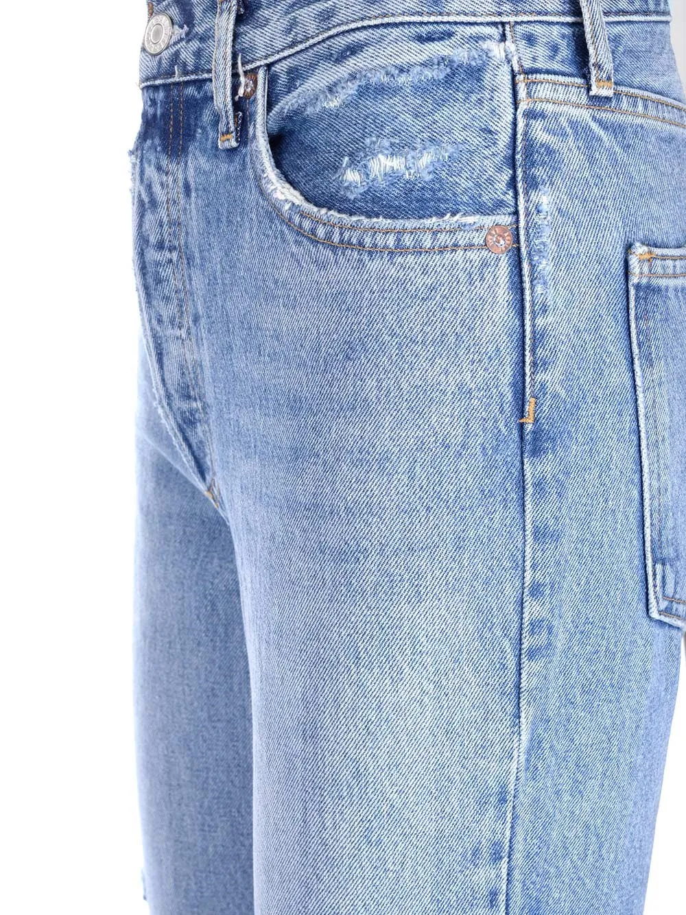 AGOLDE Fen Ripped Knee High Waist Jeans