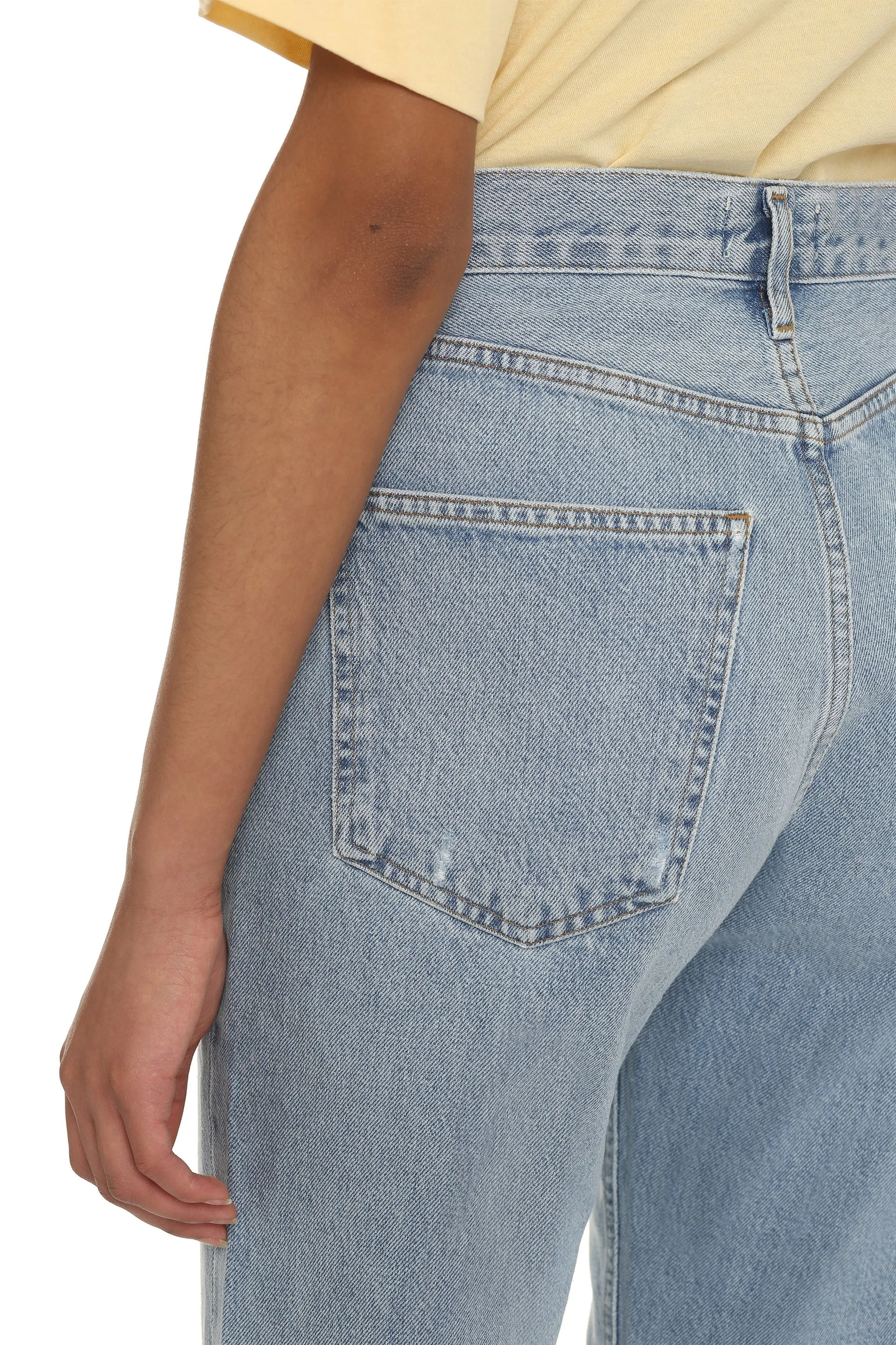 AGOLDE Lana Mid-Rise Straight-Leg Jeans