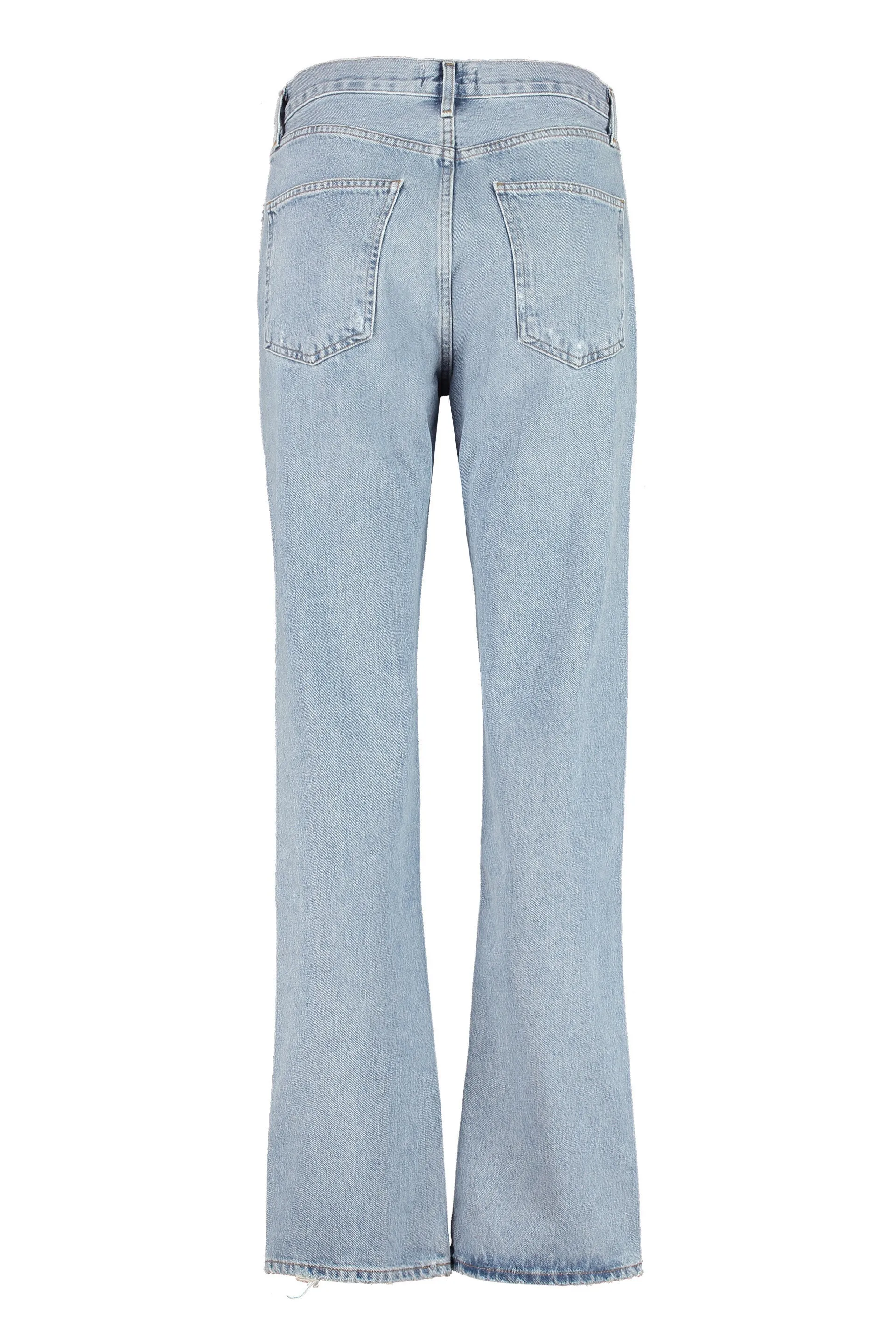 AGOLDE Lana Mid-Rise Straight-Leg Jeans