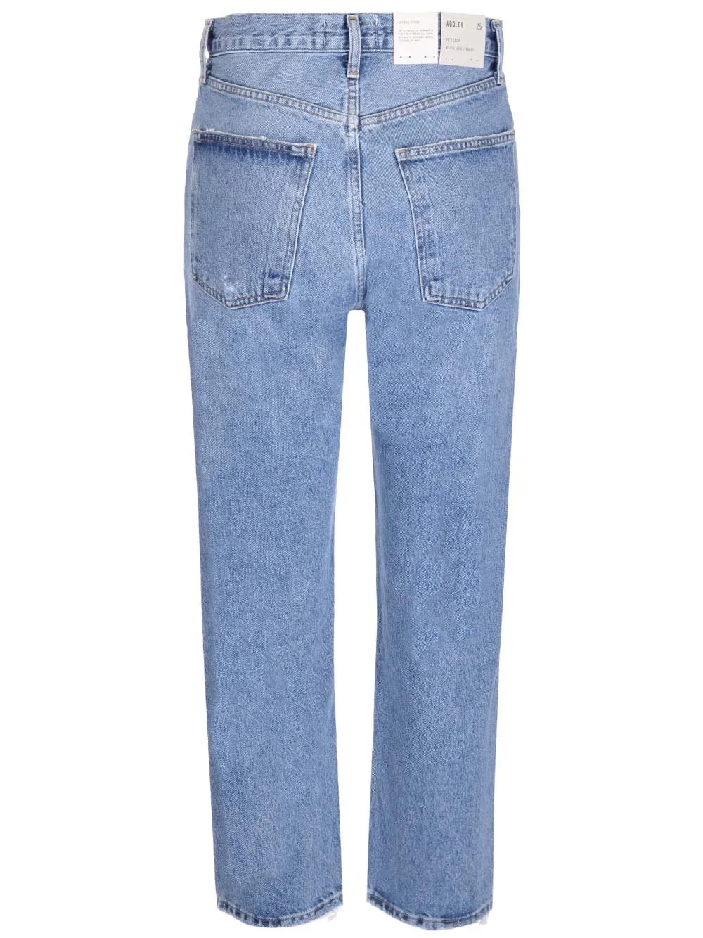 AGOLDE Mid-Rise Distressed Cropped Jeans
