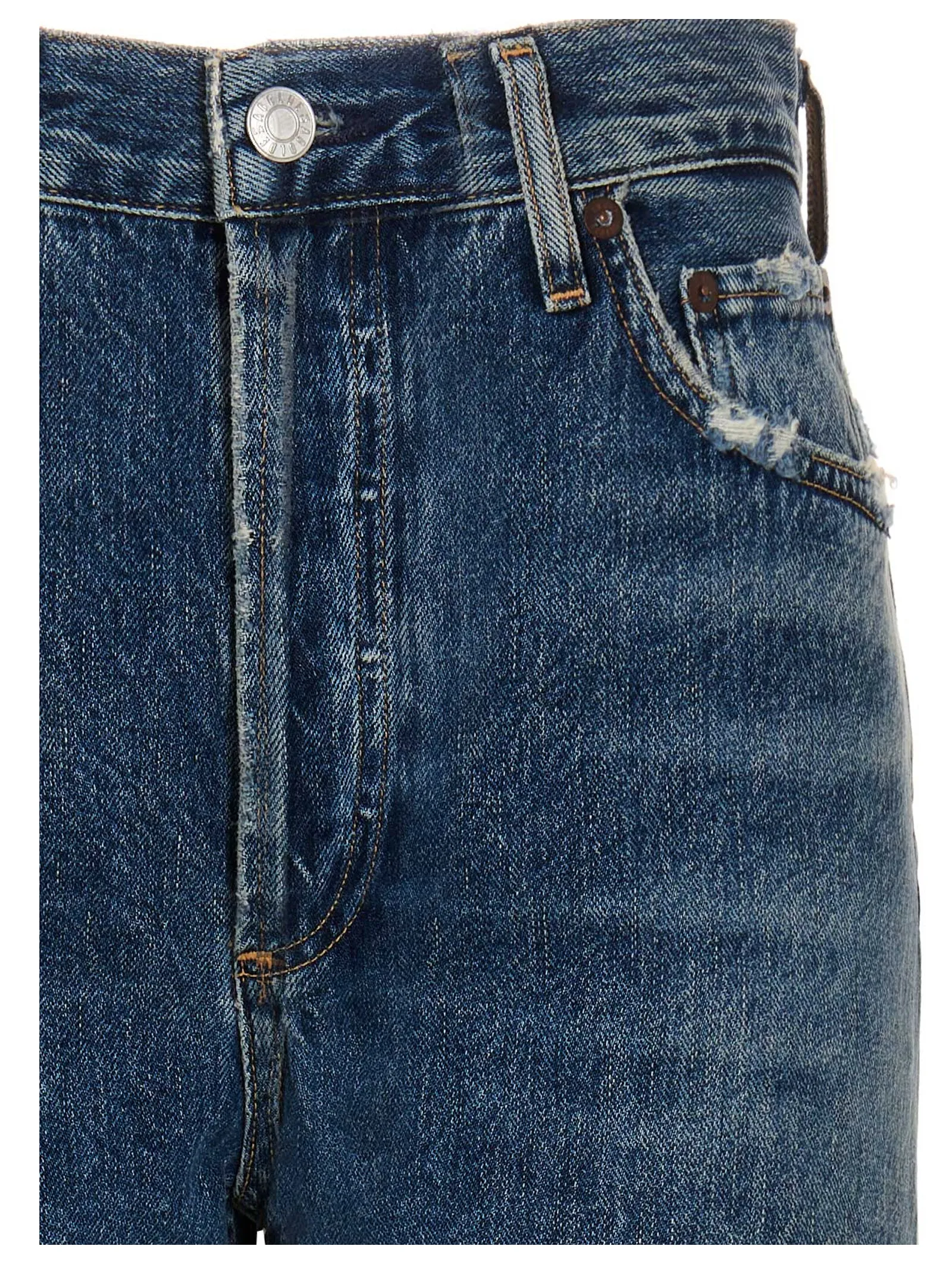 AGOLDE Riley High-Rise Distressed Cropped Jeans