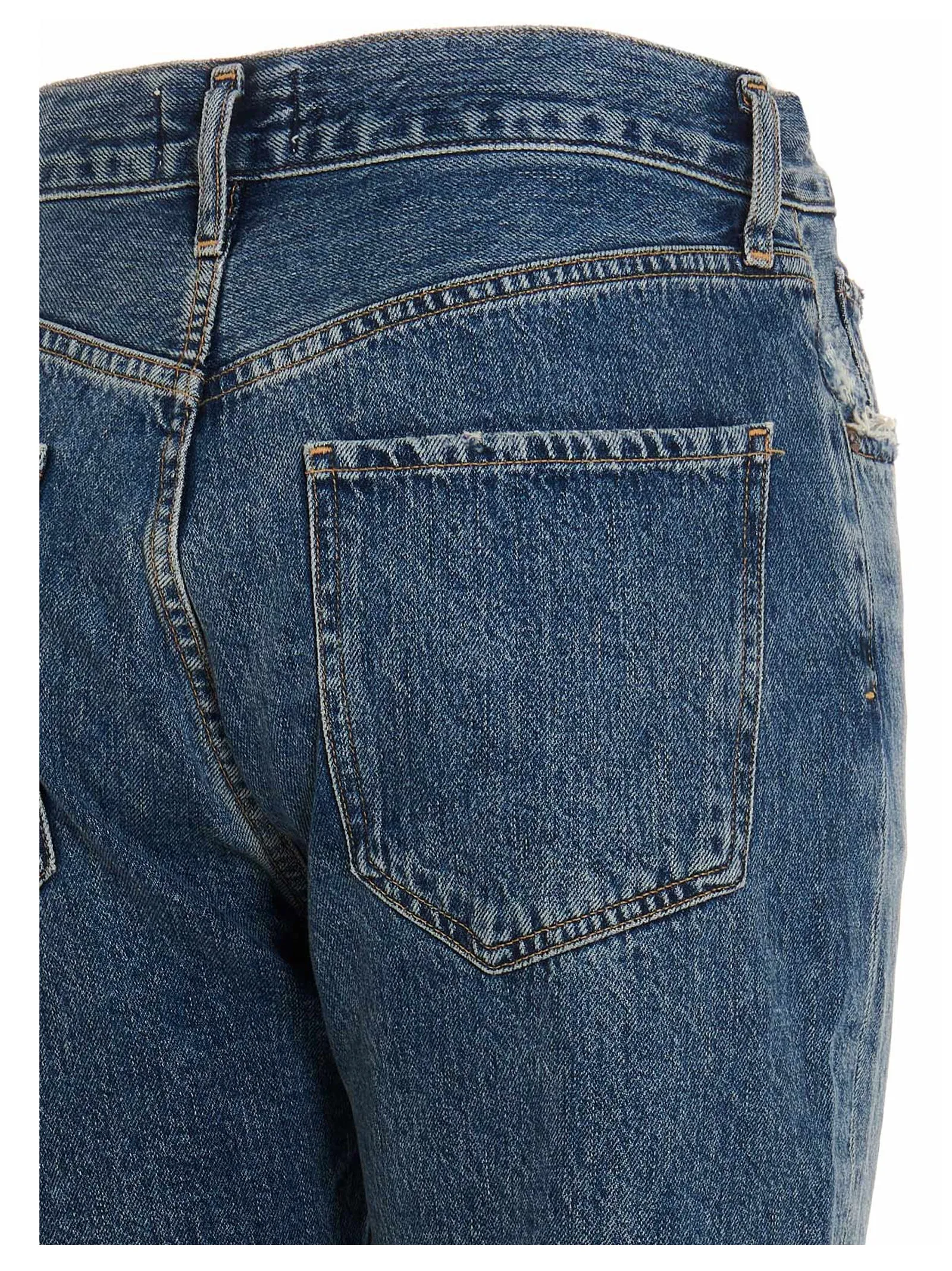 AGOLDE Riley High-Rise Distressed Cropped Jeans