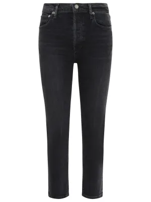 AGOLDE Riley Straight-Leg Cropped Jeans