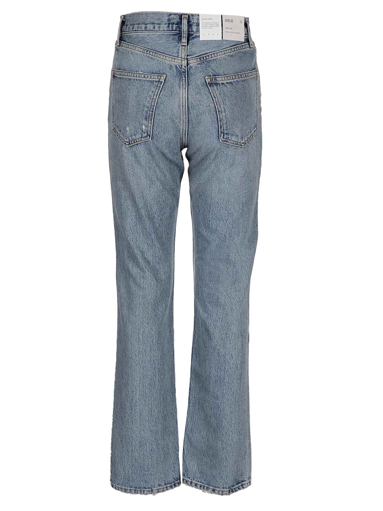 AGOLDE Straight Leg Ripped Jeans