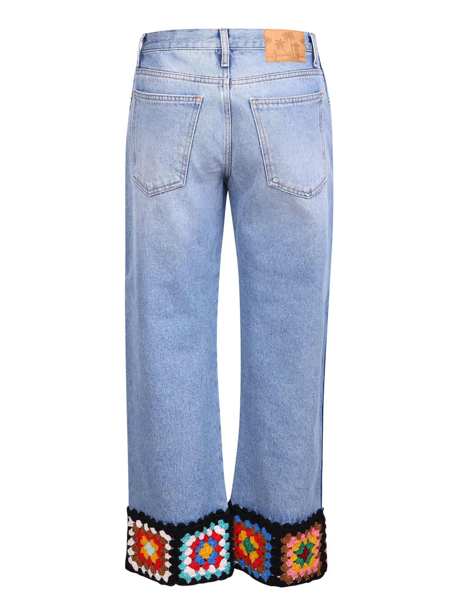 Alanui Crochet Hem Jeans