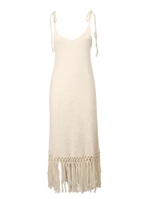 Alanui Moonlight Fringed Midi Dress