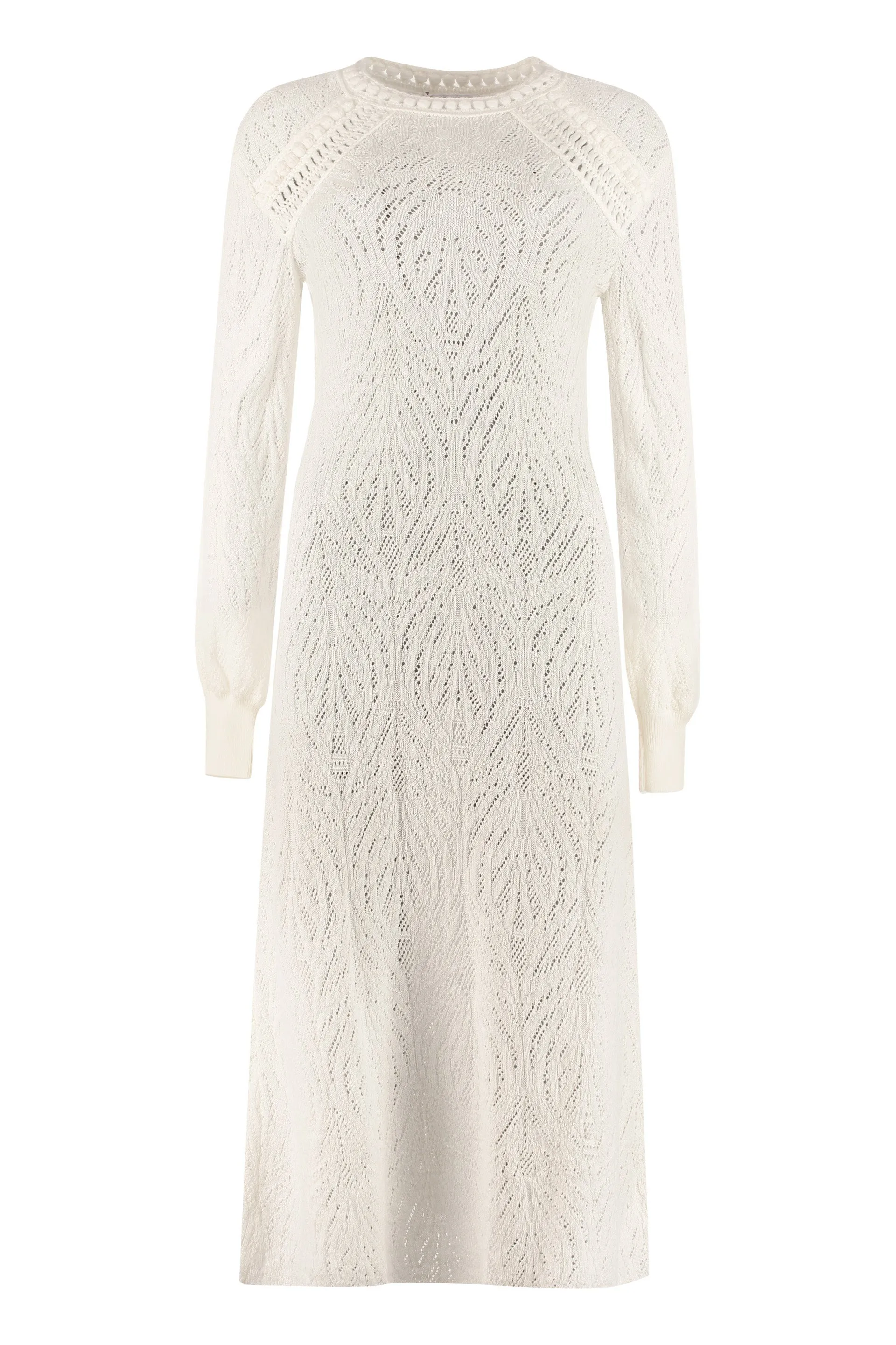 Alberta Ferretti Openwork Knit Dress
