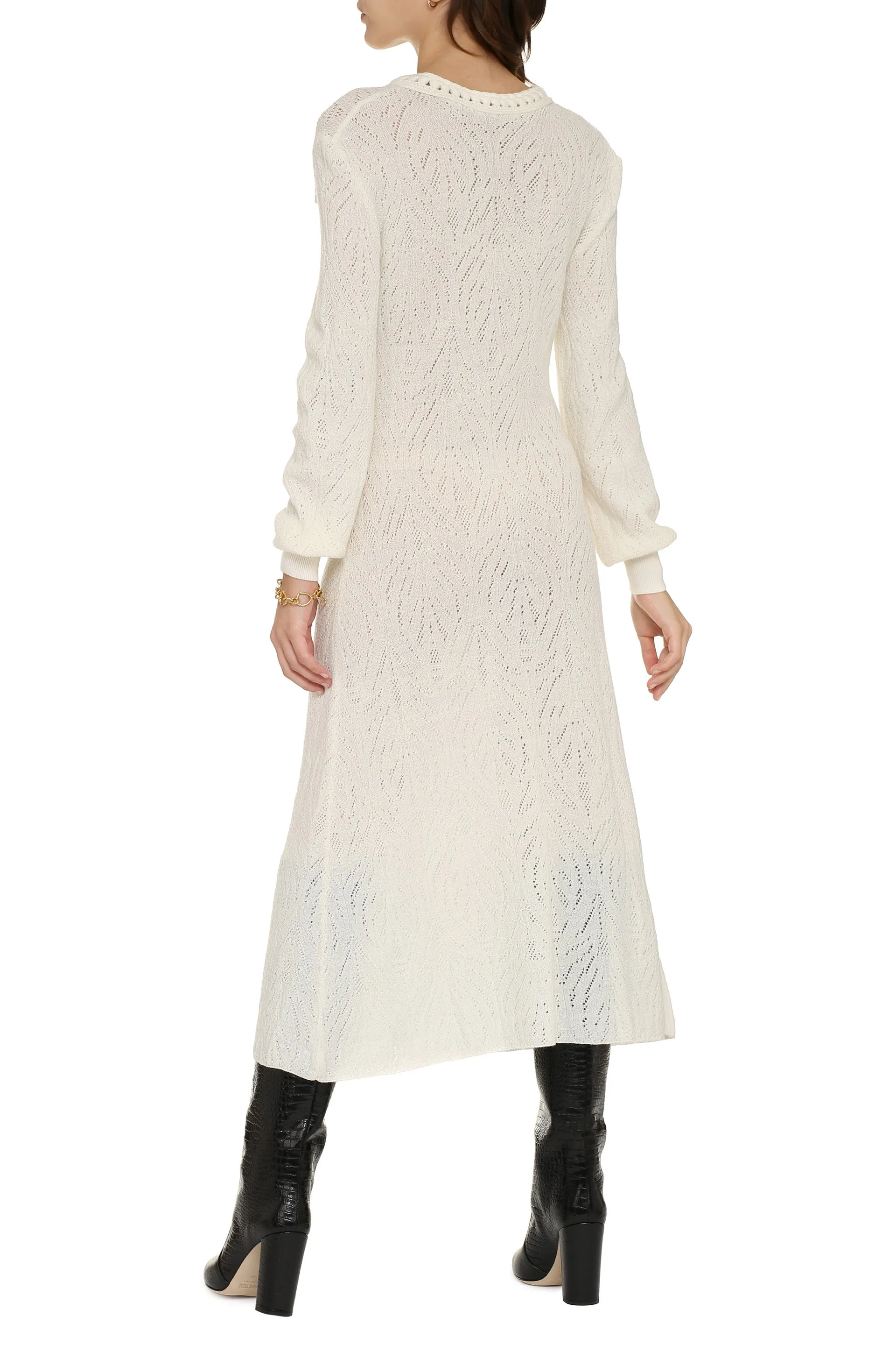 Alberta Ferretti Openwork Knit Dress