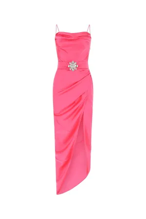 Alessandra Rich Embellished Buckle Dress