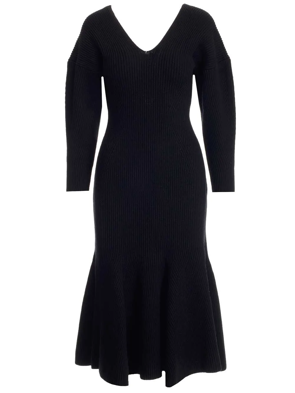 Alexander McQueen Peplum Knit Dress