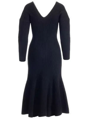 Alexander McQueen Peplum Knit Dress