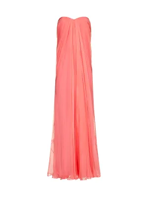 Alexander McQueen Strapless Maxi Dress