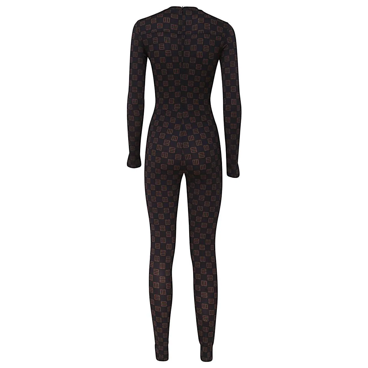 Ambush Monogram Print Round Neck Jumpsuit