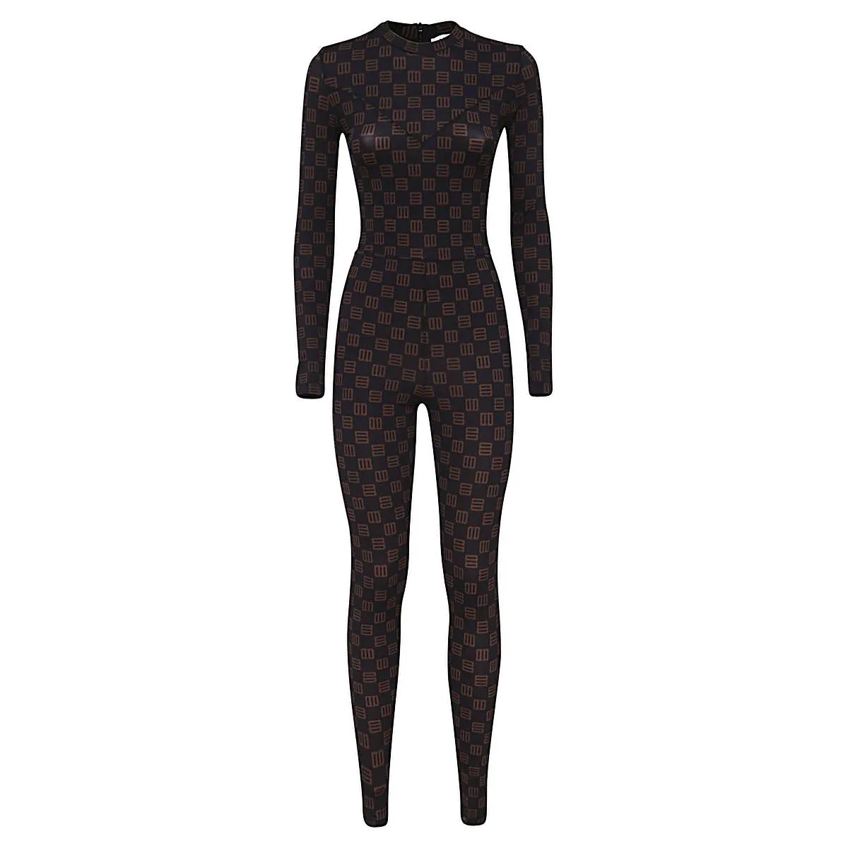 Ambush Monogram Print Round Neck Jumpsuit