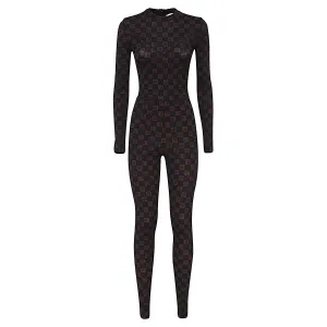 Ambush Monogram Print Round Neck Jumpsuit