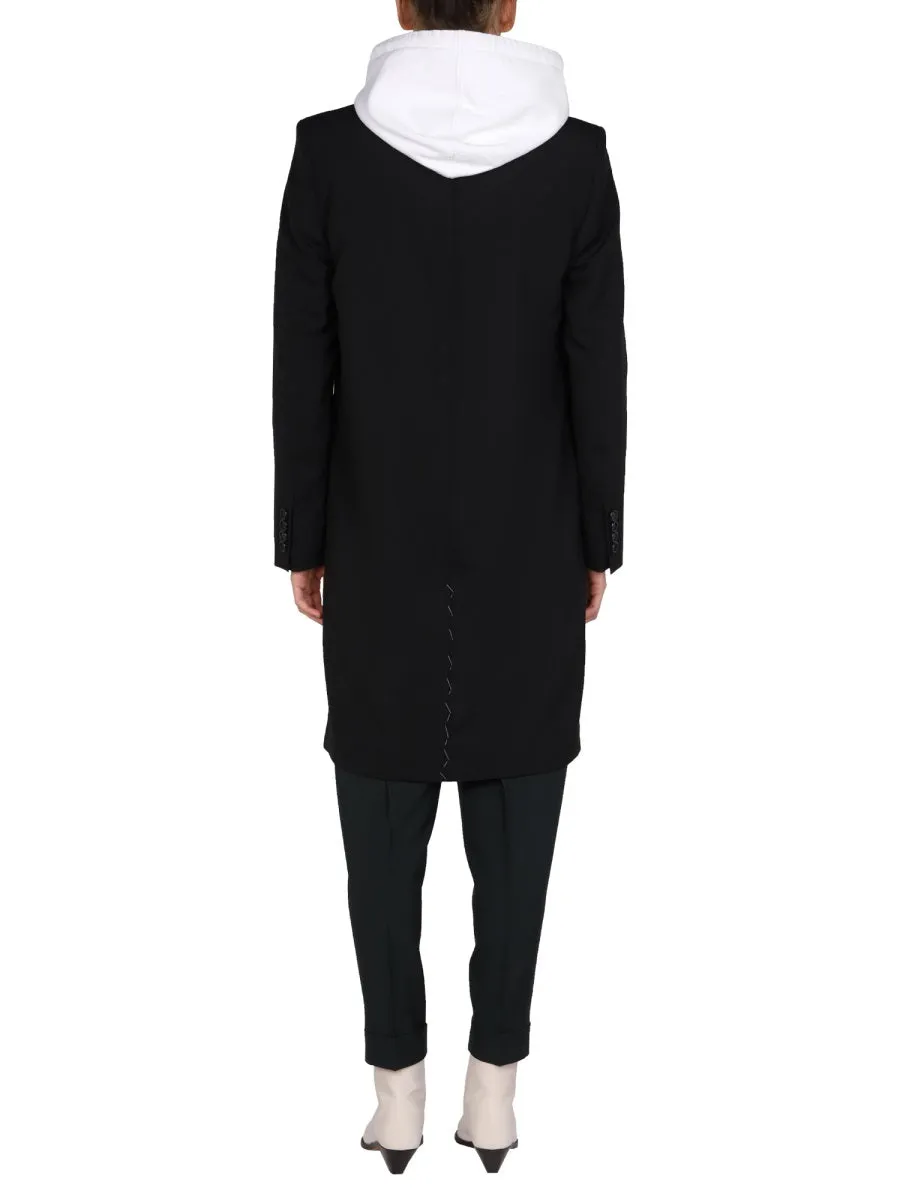 AMI Single-Breasted Mid-Length Coat