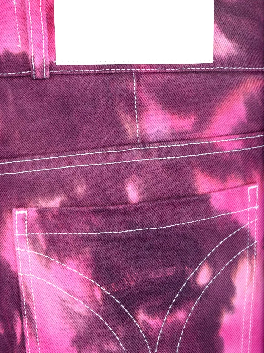 AMI Tie-Dye High Waisted Wide Leg Jeans