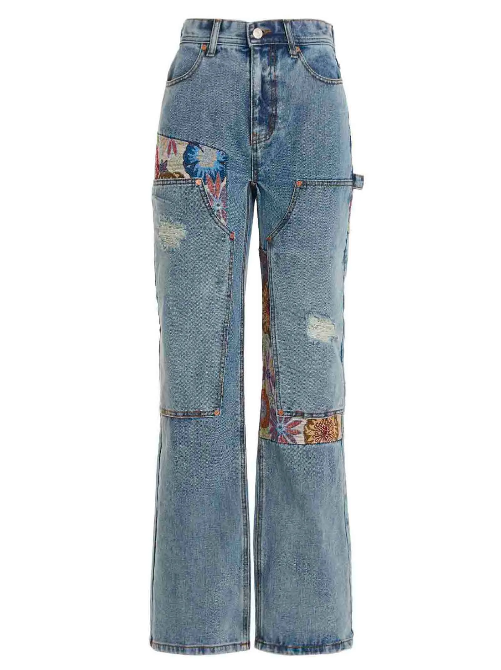 Andersson Bell Floral Embroidered Patchwork Jeans