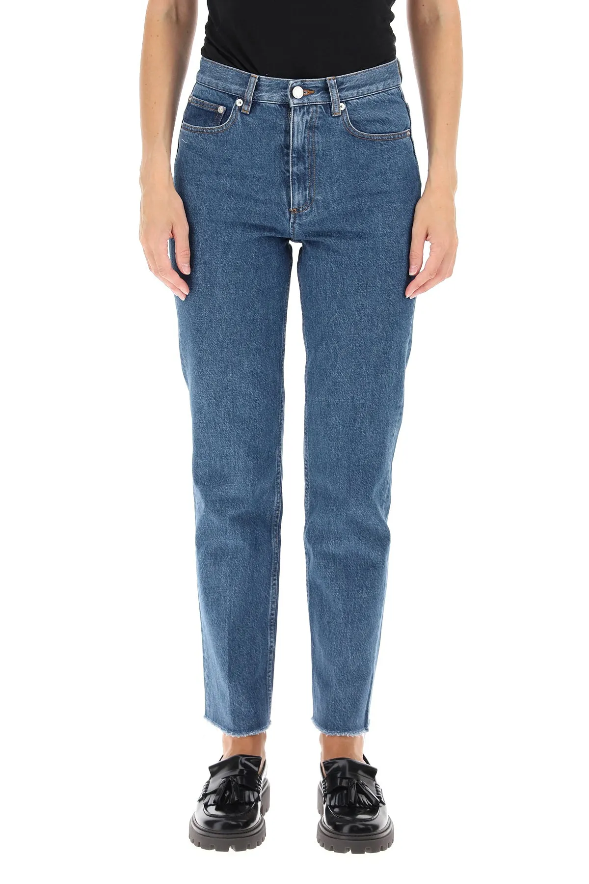 A.P.C. High-Rise Tapered Jeans