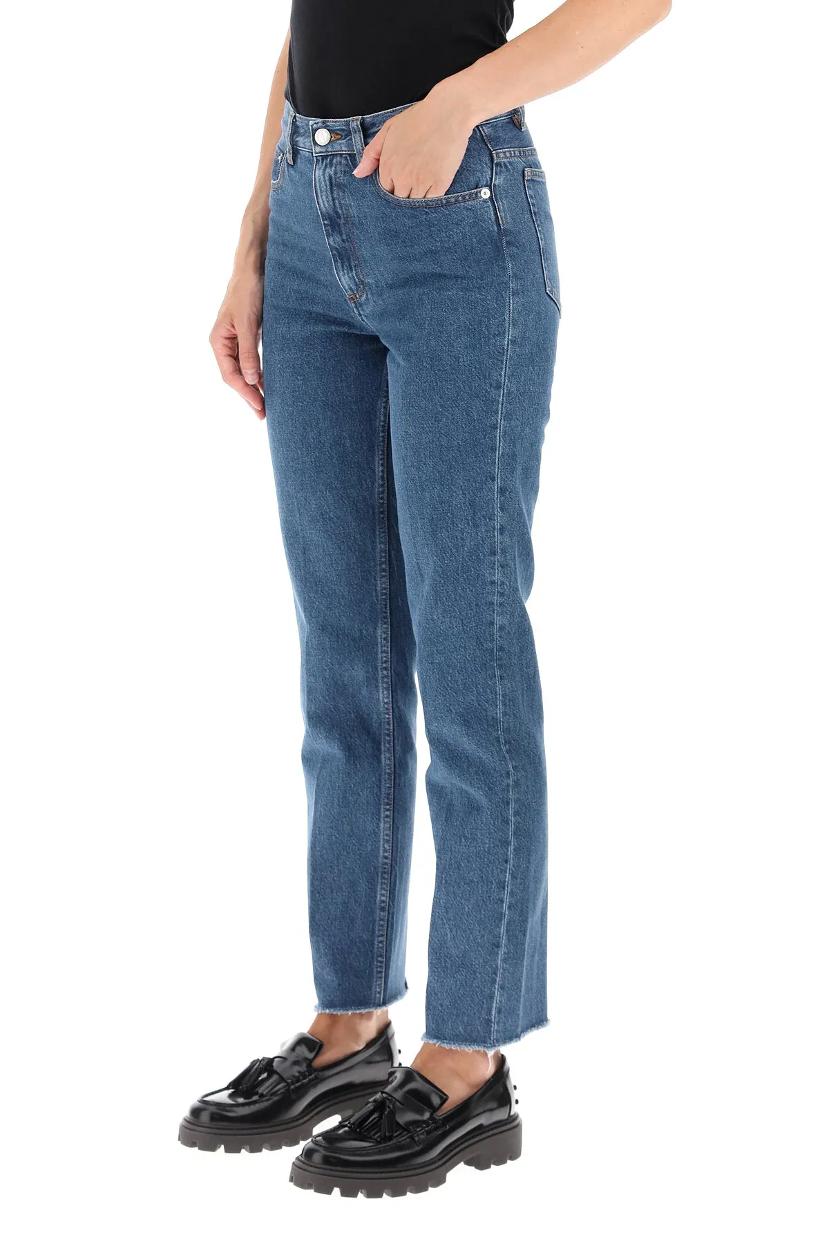 A.P.C. High-Rise Tapered Jeans
