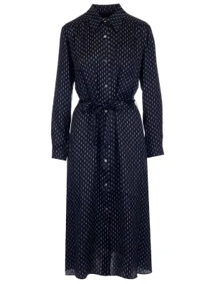 A.P.C. Tie-Waisted Midi Dress