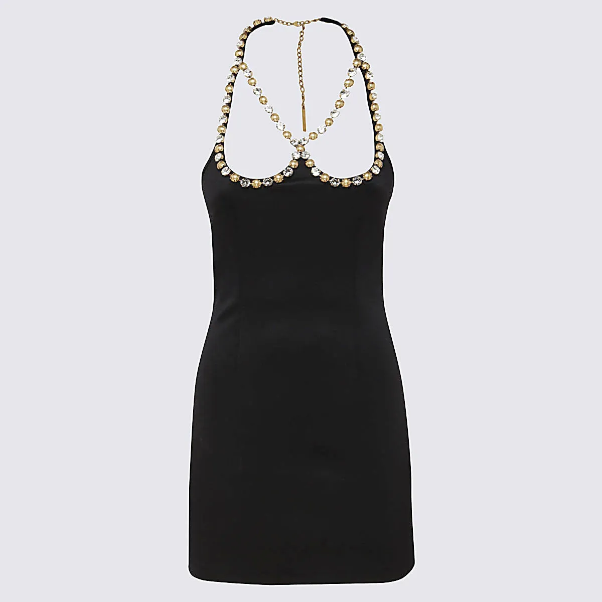 Area Embellished Halterneck Mini Dress