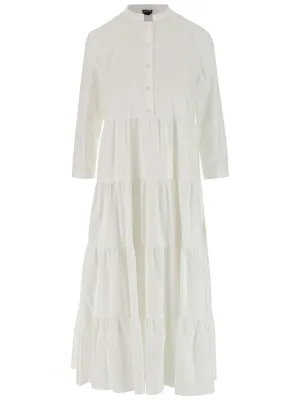 Aspesi Buttoned Ruffled Dress