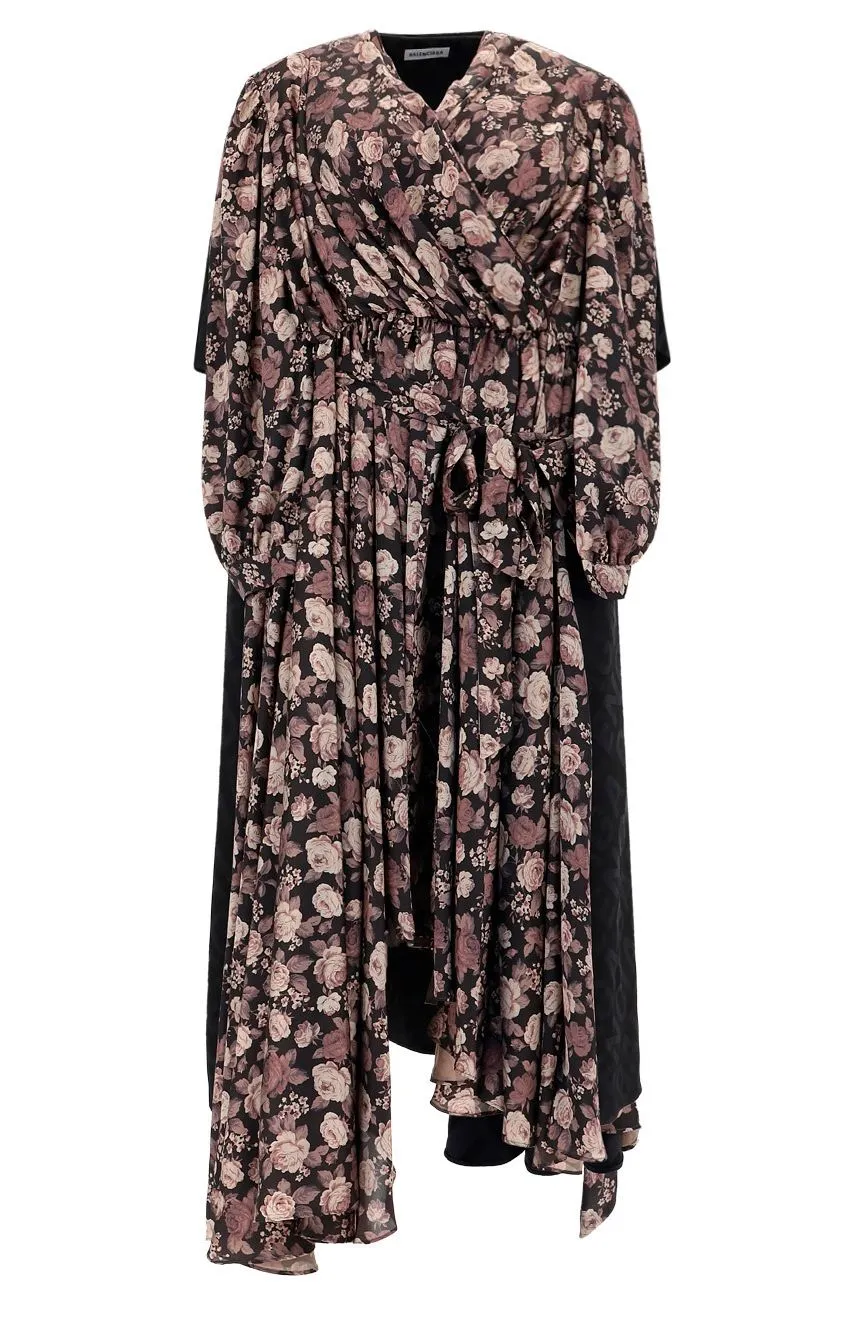 Balenciaga Floral Print Dress