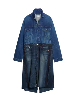 Balenciaga Patched Denim Dress