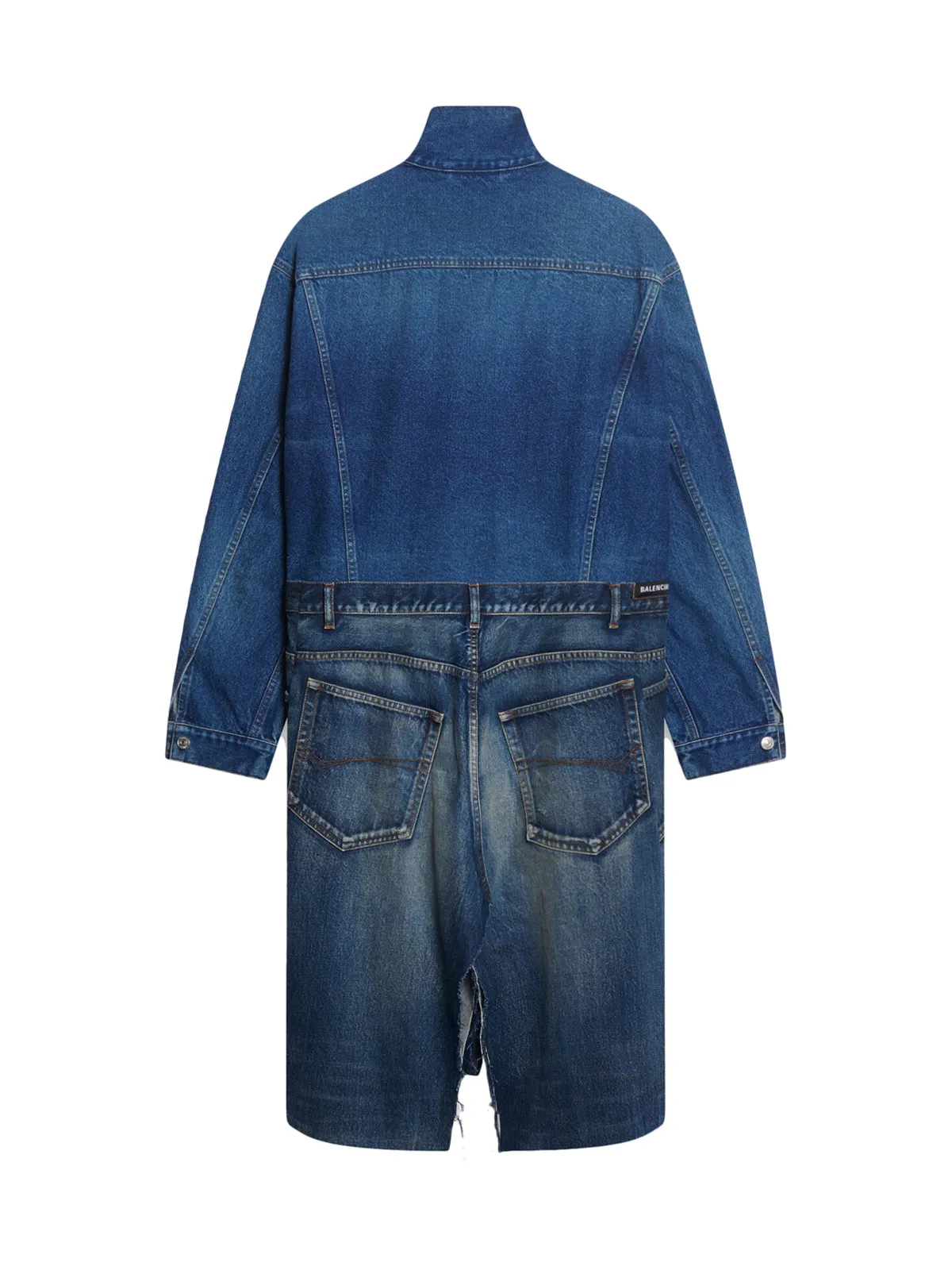 Balenciaga Patched Denim Dress