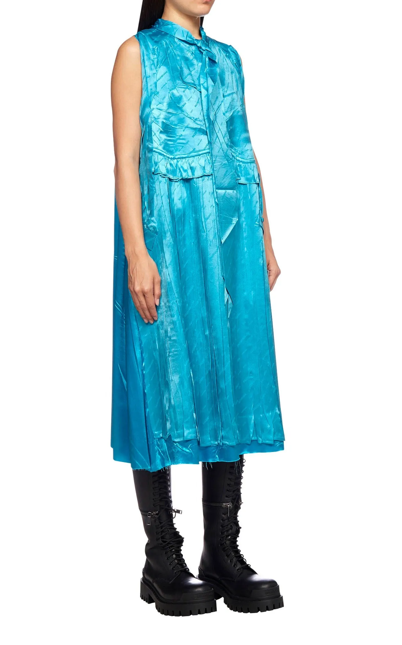 Balenciaga Sleeveless Patched Dress