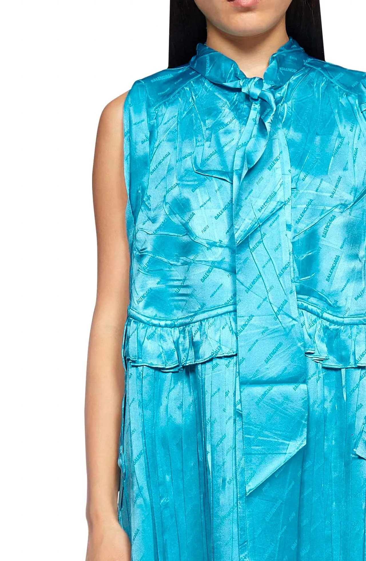 Balenciaga Sleeveless Patched Dress