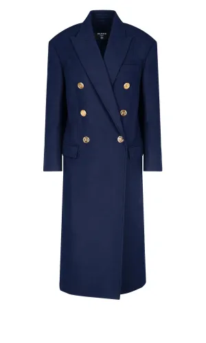 Balmain Double-Breasted Oversized Coat
