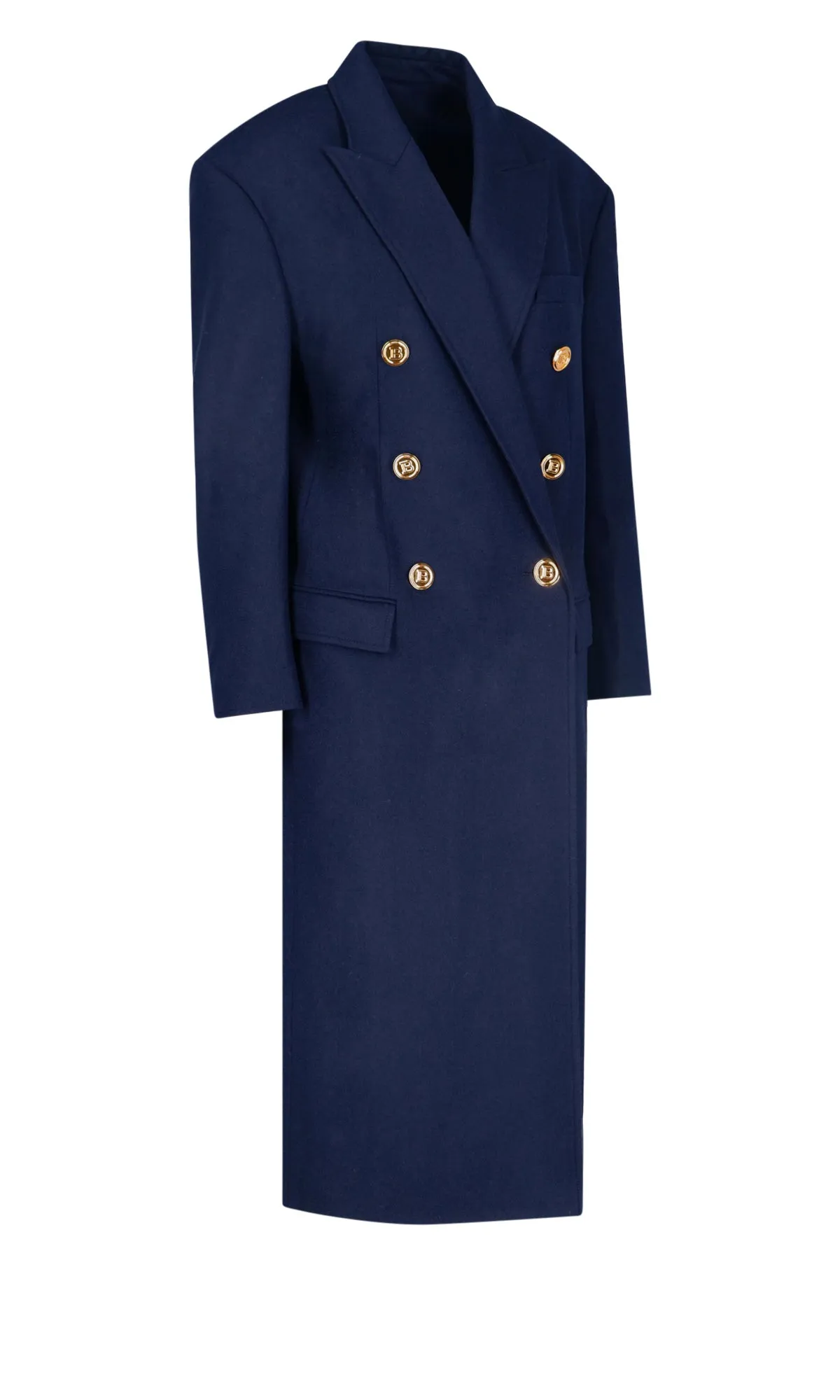 Balmain Double-Breasted Oversized Coat