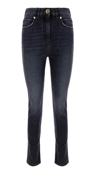 Balmain High Waist Skinny Cut Jeans