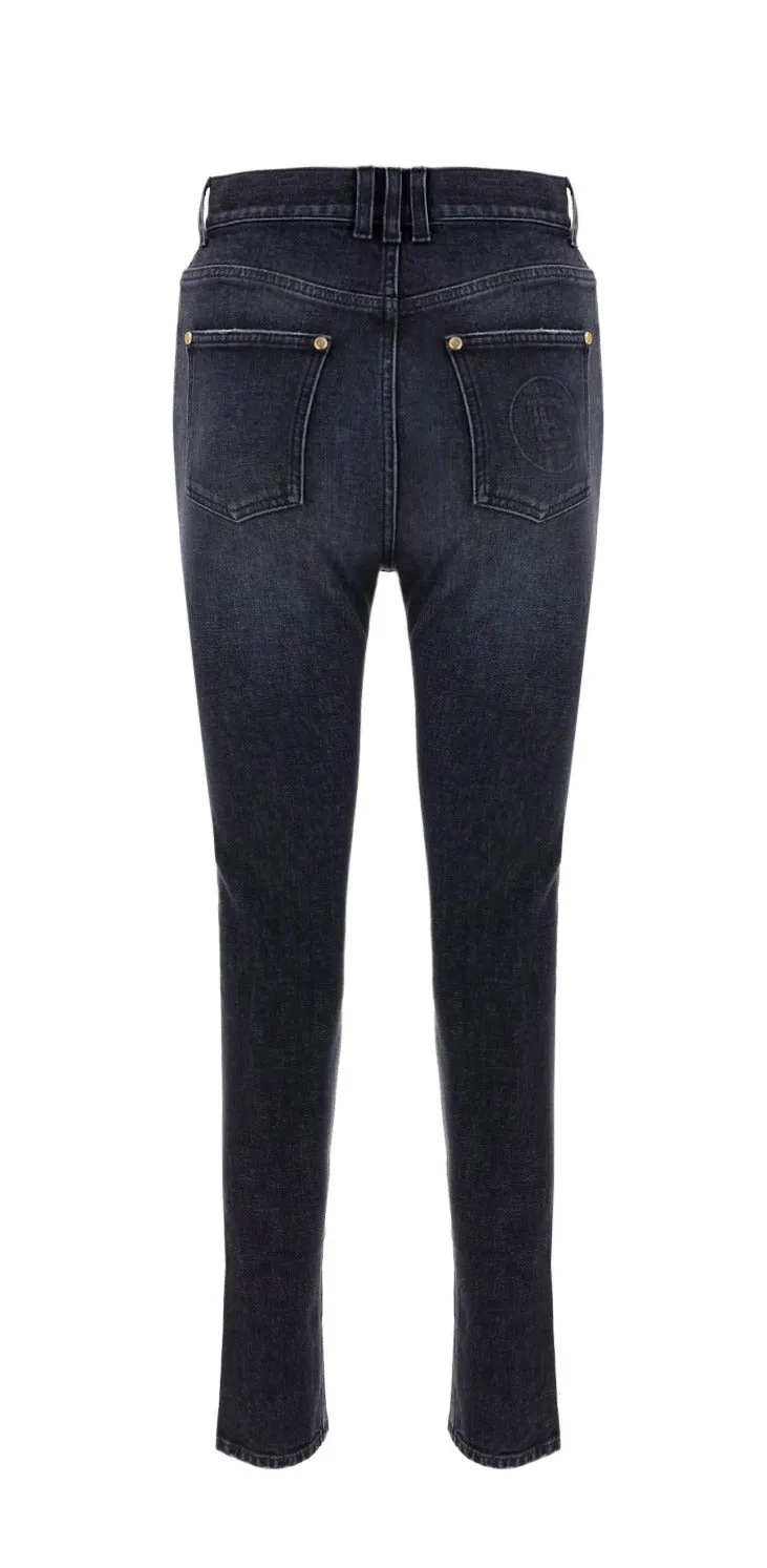 Balmain High Waist Skinny Cut Jeans