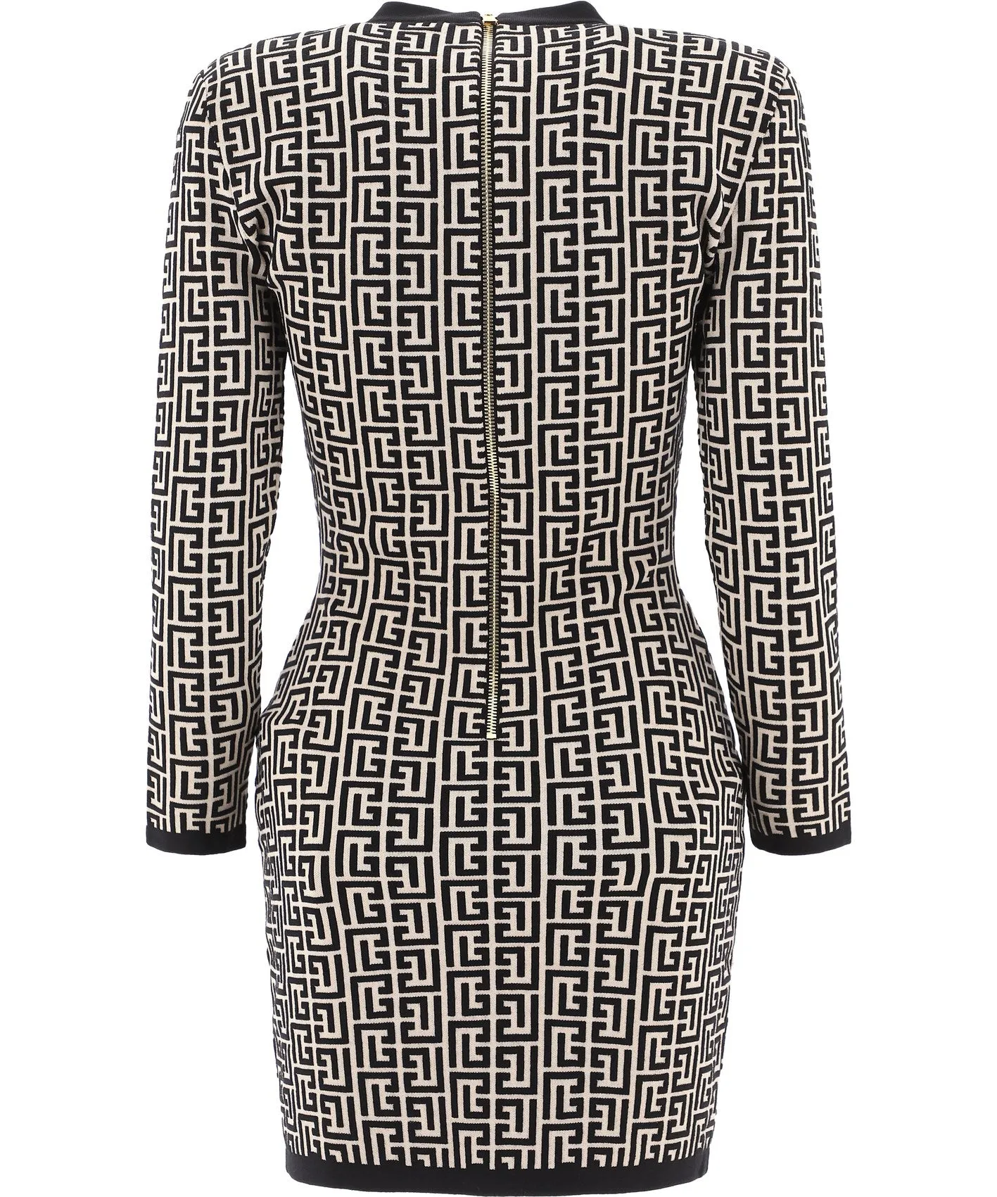 Balmain Motif Jacquard Knit Dress