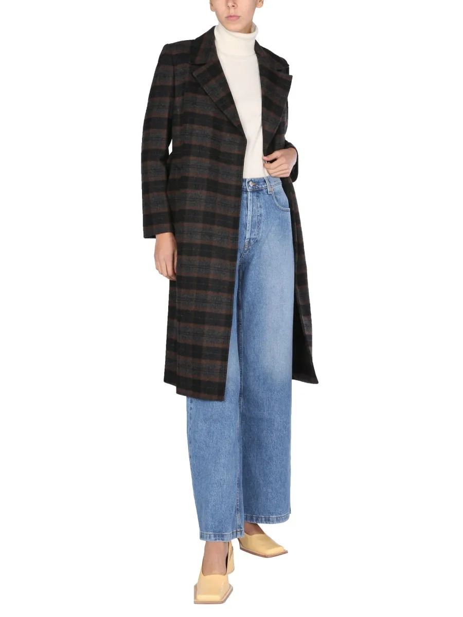 Barbour Tartan Pattern Tie Waist Coat