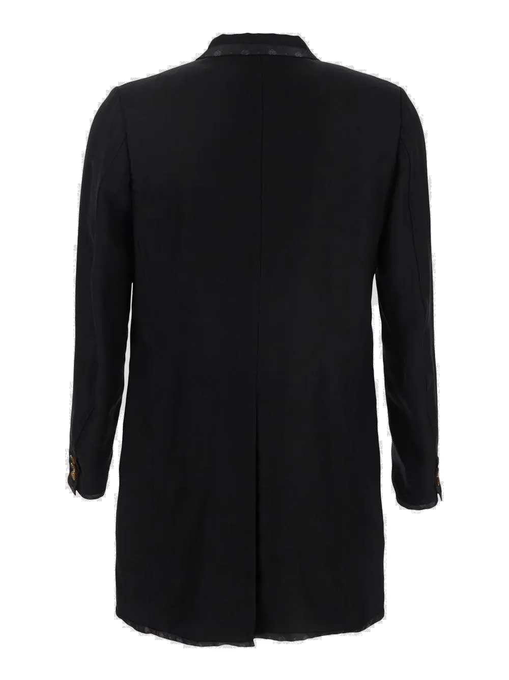 Black Comme des Garons Singles Breasted Coat