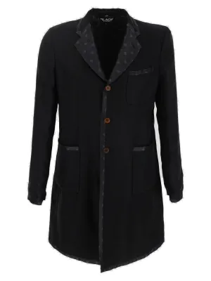 Black Comme des Garons Singles Breasted Coat