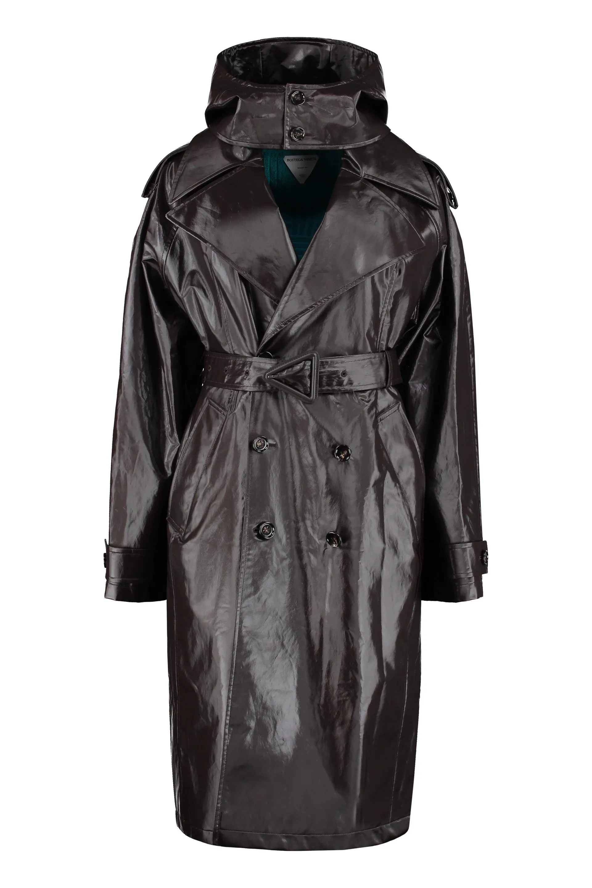 Bottega Veneta Double-Breasted Hooded Coat