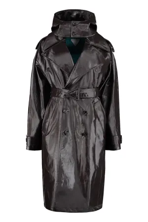 Bottega Veneta Double-Breasted Hooded Coat