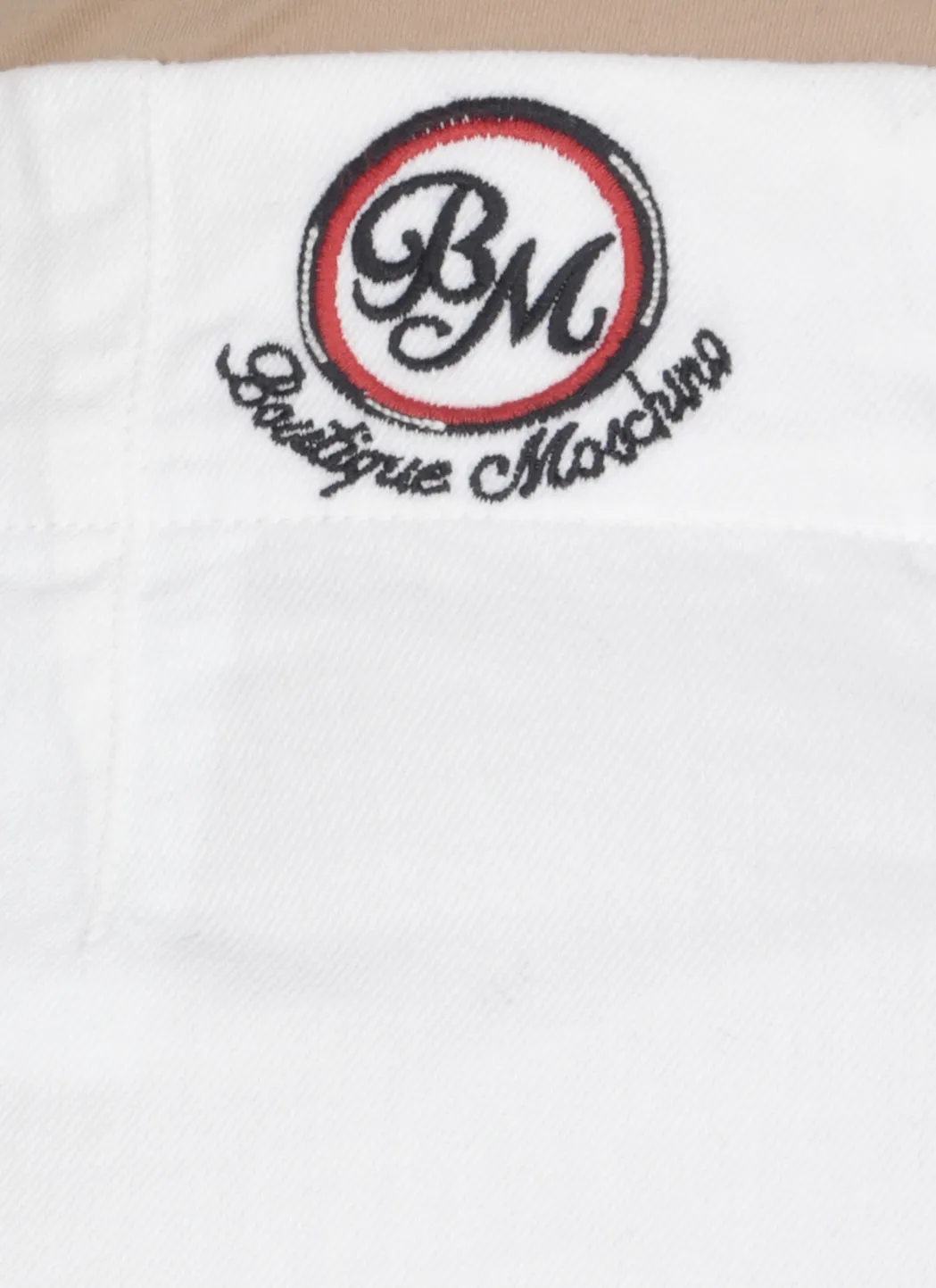 Boutique Moschino High Waist Logo Embroidered Jeans
