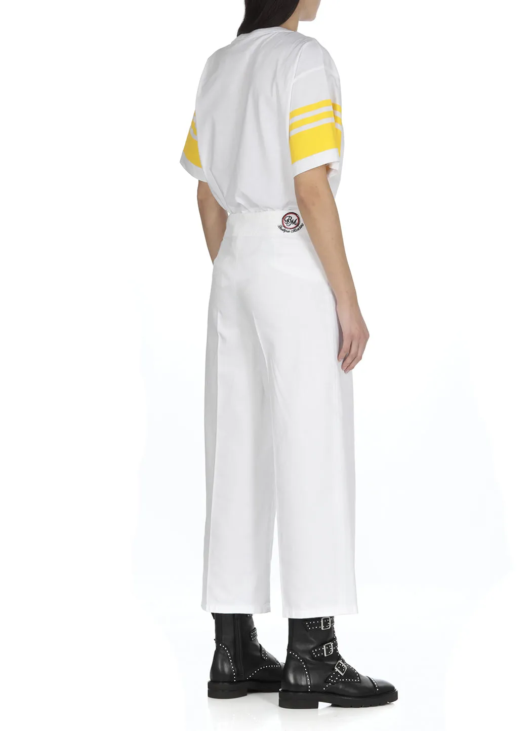 Boutique Moschino High Waist Logo Embroidered Jeans