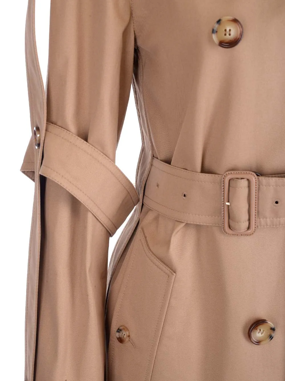 Burberry Belted Waist Gabardine Trench Coat