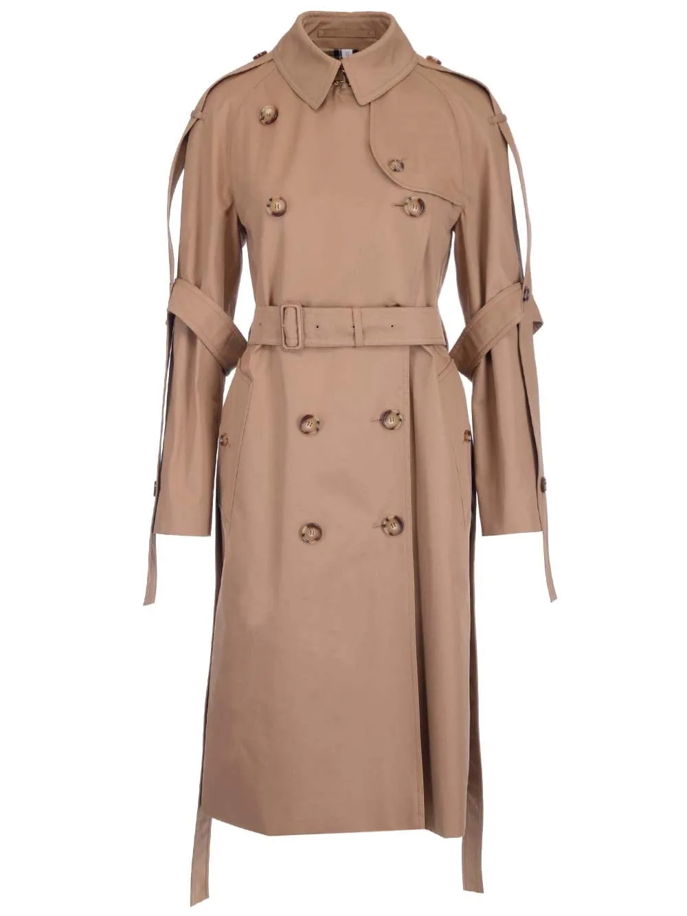 Burberry Belted Waist Gabardine Trench Coat