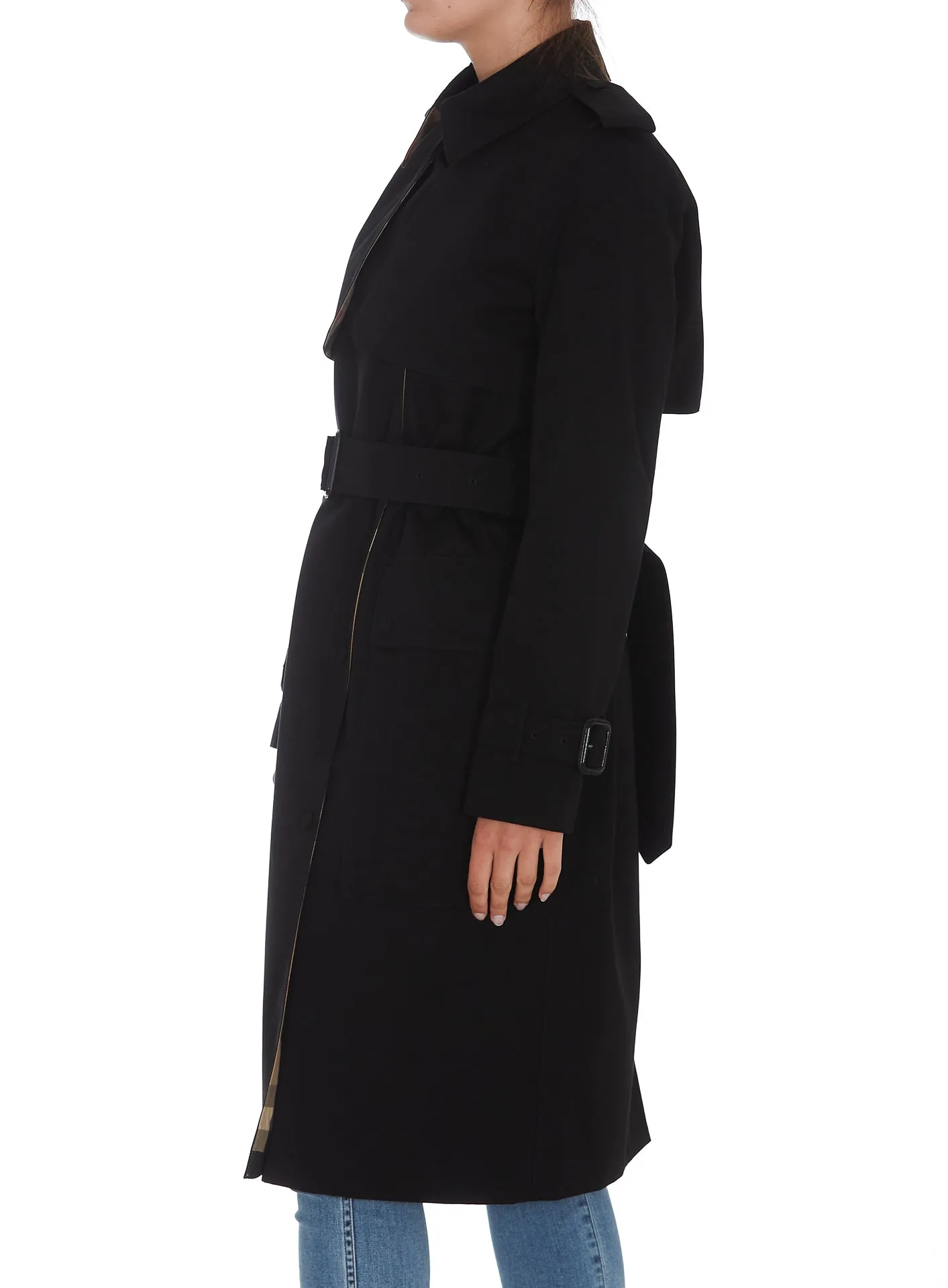 Burberry Buttoned Belted Trench Coat
